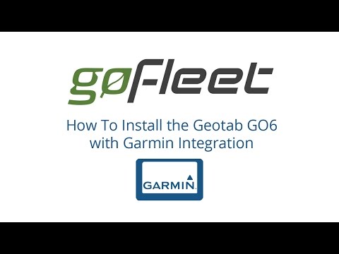 How To Install The Geotab GO6 Device With Garmin